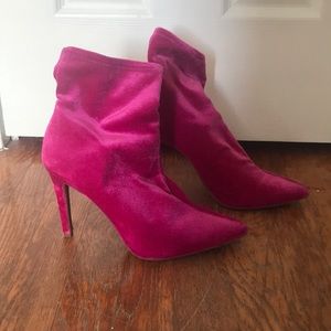 Jessica Simpson pink sock booties